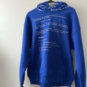 Lil One Sock Blue Error Hoodie Men’s Small